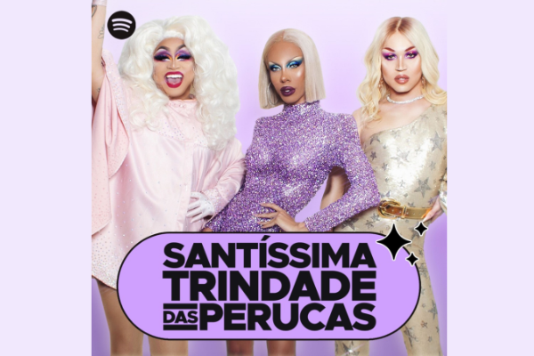 Banner do podcast Santíssima Trindade das Perucas