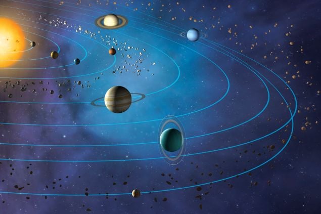 Imagem ilustrativa de planetas na galáxia